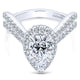18K White Gold Diamond Halo 18K White Gold Engagement Ring ER13661P6W84Jj