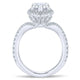 18K White Gold Diamond Halo 18K White Gold Engagement Ring ER13661P6W84Jj
