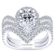18K White Gold Diamond Halo 18K White Gold Engagement Ring ER13661P6W84Jj