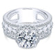 Engagement Ring 18k White Gold Diamond Halo