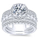 Engagement Ring 18k White Gold Diamond Halo