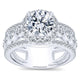 Engagement Ring 18k White Gold Diamond Halo