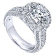 18K White Gold Diamond Halo 18K White Gold Engagement Ring ER8321W84Jj