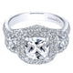 18K White Gold Diamond Halo 18K White Gold Engagement Ring ER8470W84Jj