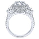 18K White Gold Diamond Halo 18K White Gold Engagement Ring ER8470W84Jj