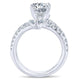 Engagement Ring 18k White Gold Diamond Split Shank