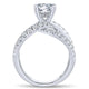 Engagement Ring 18k White Gold Diamond Split Shank