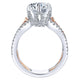 18K White/Pink Gold Diamond Criss Cross Two-Tone Engagement Ring ER12198R6T84Jj