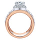 18K White/Pink Gold Diamond Halo Two-Tone Engagement Ring ER12191R4T84Jj