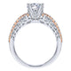 18K White/Pink Gold Diamond Straight Two-Tone Engagement Ring ER12185R4T84Jj