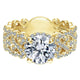 18K Yellow Gold Diamond Halo 18K Yellow Gold Engagement Ring ER12190R4Y84Jj