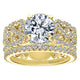 18K Yellow Gold Diamond Halo 18K Yellow Gold Engagement Ring ER12190R4Y84Jj