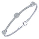 925 Silver/stainless Steel Diamond Bracelet