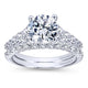 Gabriel & Co. 14k White Gold Contemporary Straight Engagement Ring