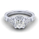 Gabriel & Co. 14k White Gold Victorian Halo Engagement Ring