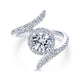 Gabriel & Co. 14k White Gold Nova Halo Engagement Ring