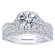 Gabriel & Co. 14k White Gold Entwined Halo Engagement Ring