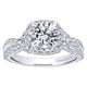 Gabriel & Co. 14k White Gold Entwined Halo Engagement Ring