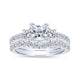 Gabriel & Co. 14k White Gold Entwined Three Stones Engagement Ring