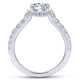 Gabriel & Co. 14k White Gold Crown Straight Engagement Ring