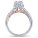 Gabriel & Co. 14k Two Tone Gold Crown Straight Engagement Ring