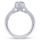 Gabriel & Co. 14k White Gold Contemporary Split Shank Engagement Ring