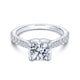 Gabriel & Co. 14k White Gold Contemporary Straight Engagement Ring