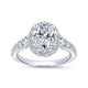 Gabriel & Co. 14k White Gold Contemporary Halo Engagement Ring