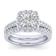 Gabriel & Co. 14k White Gold Contemporary Halo Engagement Ring