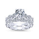 Gabriel & Co. 14k White Gold Contemporary Straight Engagement Ring