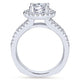 Gabriel & Co. 14k White Gold Contemporary Halo Engagement Ring