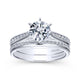 Gabriel & Co. 14k White Gold Contemporary Straight Engagement Ring