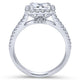 Gabriel & Co. 14k White Gold Contemporary Halo Engagement Ring