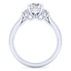 Gabriel & Co. 14k White Gold Contemporary Three Stones Engagement Ring