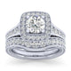 Gabriel & Co. 14k White Gold Victorian Halo Engagement Ring