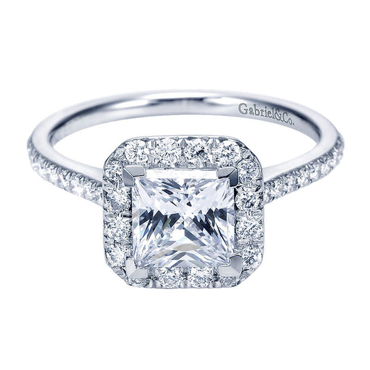 Engagement Ring Platinum Diamond Halo