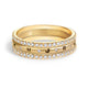 2.5mm Gold Initials Scroll Ring & Small Pav�� Stack