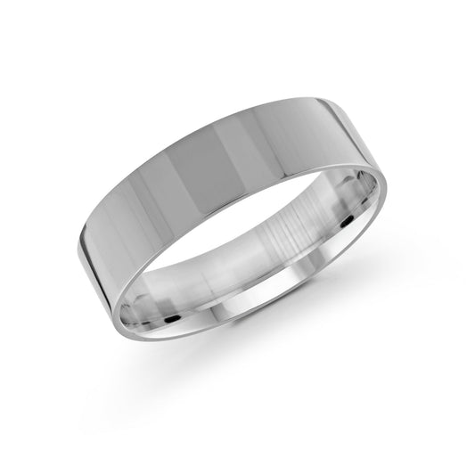 Malo White Gold Men's Wedding Band 6mm J-104-06WG