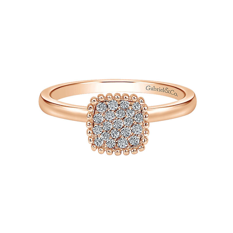 Gaby Ladies' Ring 14k Pink Gold Diamond Fashion
