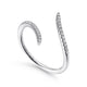 Gabriel & Co. LR51052W45JJ 14K White Gold Bypass Open Diamond Ring