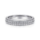 14K White Gold Diamond Pavé Band Ring
