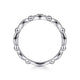 14K White Gold Bujukan Marquise Station Diamond Stackable Ring
