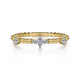 14K Yellow Gold Diamond Station Bujukan Stackable Ring