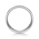 Gabriel & Co. MBL0143-70W4JJJ 14K White Gold 7mm - Satin Finish and Polished Edge Men's Wedding Band