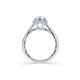A.Jaffe Pav�� Rollover Round Diamond Halo with Quilted Interior Engagement Ring ME1843Q/93