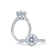 A.Jaffe Pav�� Rollover Round Diamond Halo with Quilted Interior Engagement Ring ME1843Q/93