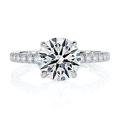 Statement Round Quilted Engagement Ring ME1865Q/321