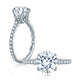 A.Jaffe Delicate Floating Gallery Round Diamond Quilted Engagement Ring ME2003QB/141