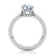 Scalloped PavÃ© Diamond Engagement Ring with Quilted Interior ME2008Q/166