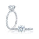 Scalloped PavÃ© Diamond Engagement Ring with Quilted Interior ME2008Q/166